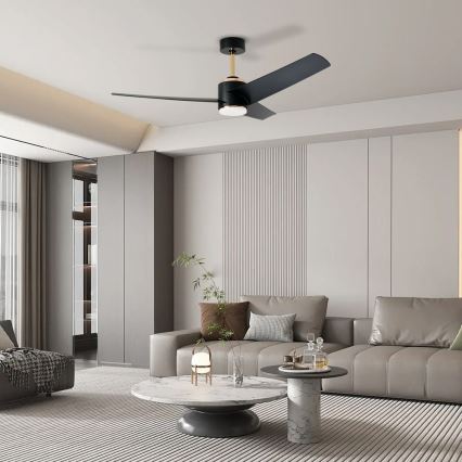 Immax NEO 07280L - LED Dimmable ceiling fan BEAUTY LED/18W/230V Wi-Fi Tuya black + remote control