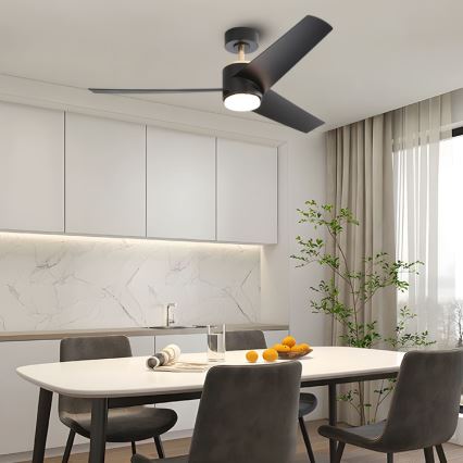 Immax NEO 07280L - LED Dimmable ceiling fan BEAUTY LED/18W/230V Wi-Fi Tuya black + remote control