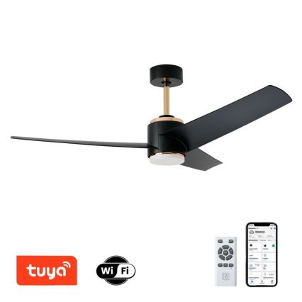 Immax NEO 07280L - LED Dimmable ceiling fan BEAUTY LED/18W/230V Wi-Fi Tuya black + remote control