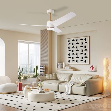 Immax NEO 07281L - LED+CCT Dimmable ceiling fan BEAUTY LED/18W/230V 3000/4000/6000K Tuya Wi-Fi Ø 132 cm + remote control