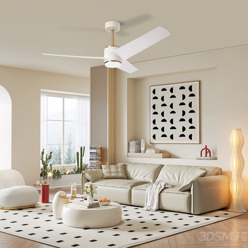 Immax NEO 07281L - LED+CCT Dimmable ceiling fan BEAUTY LED/18W/230V 3000/4000/6000K Tuya Wi-Fi Ø 132 cm + remote control