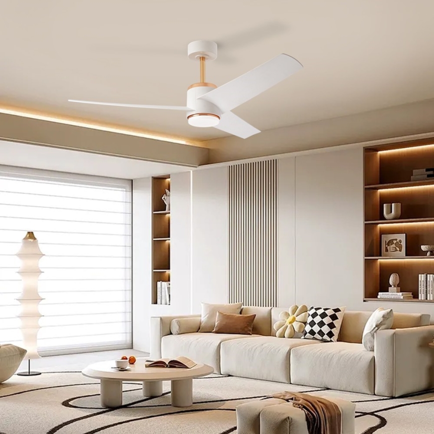 Immax NEO 07281L - LED+CCT Dimmable ceiling fan BEAUTY LED/18W/230V 3000/4000/6000K Tuya Wi-Fi Ø 132 cm + remote control