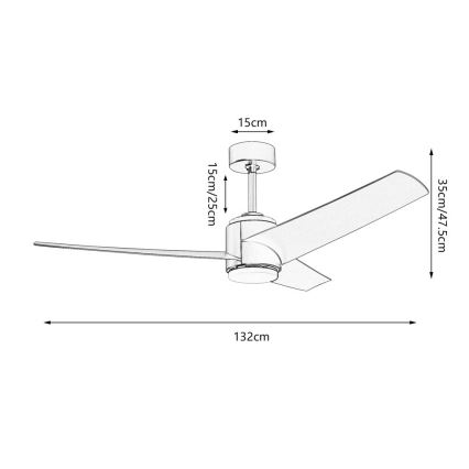 Immax NEO 07281L - LED+CCT Dimmable ceiling fan BEAUTY LED/18W/230V 3000/4000/6000K Tuya Wi-Fi Ø 132 cm + remote control