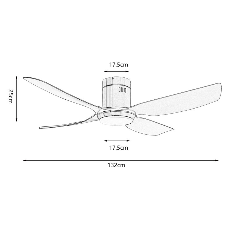 Immax NEO 07282L - LED+CCT Dimmable ceiling fan PURE LED/24W/230V 3000/4000/6000K Wi-Fi Tuya Ø 132 cm + remote control