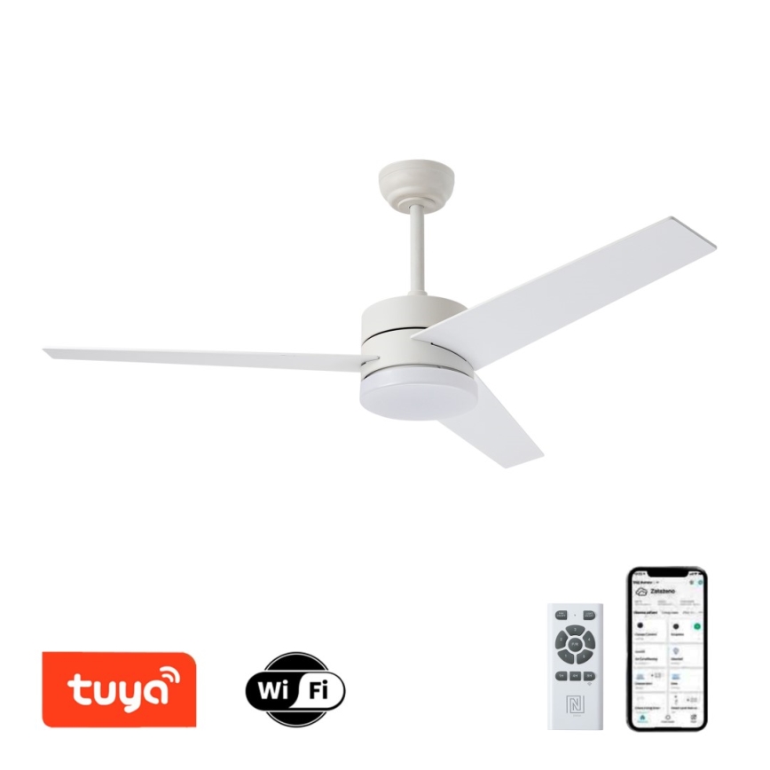 Immax NEO 07284L - LED+CCT Dimmable Ceiling Fan VARIABLE LED/24W/230V 3000/4000/6000K Wi-Fi Tuya + remote control