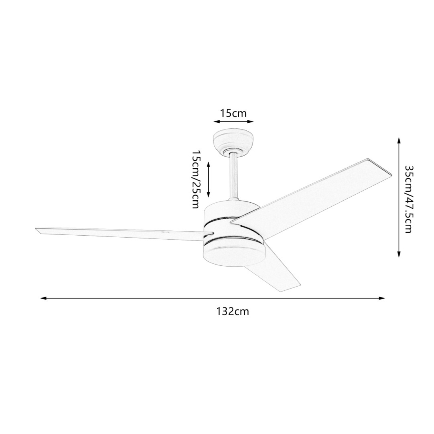 Immax NEO 07284L - LED+CCT Dimmable Ceiling Fan VARIABLE LED/24W/230V 3000/4000/6000K Wi-Fi Tuya + remote control