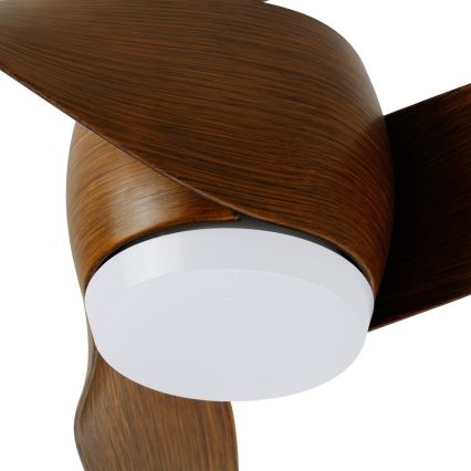 Immax NEO 07286L - WAVE LED ceiling fan LED/18W/230V Tuya Wi‑Fi, brown, dia. 132 cm + remote control