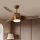 Immax NEO 07286L - LED Dimmable ceiling fan WAVE LED/18W/230V Wi-Fi Tuya brown d. 132 cm + remote control