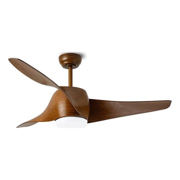 Immax NEO 07286L - LED Dimmable ceiling fan WAVE LED/18W/230V Wi-Fi Tuya brown + remote control