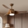 Immax NEO 07286L - WAVE LED ceiling fan LED/18W/230V Tuya Wi‑Fi, brown, dia. 132 cm + remote control