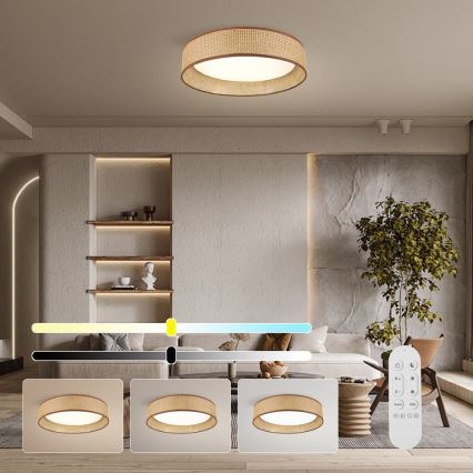 Immax NEO 07288L - LED+CCT Dimmable Ceiling Light LONA LED/36W/230V 3000–6000K Tuya Wi‑Fi Ø 45.5 cm + Remote Control