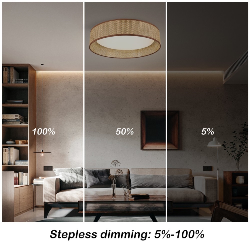 Immax NEO 07288L - LED+CCT Dimmable Ceiling Light LONA LED/36W/230V 3000–6000K Tuya Wi‑Fi Ø 45.5 cm + Remote Control