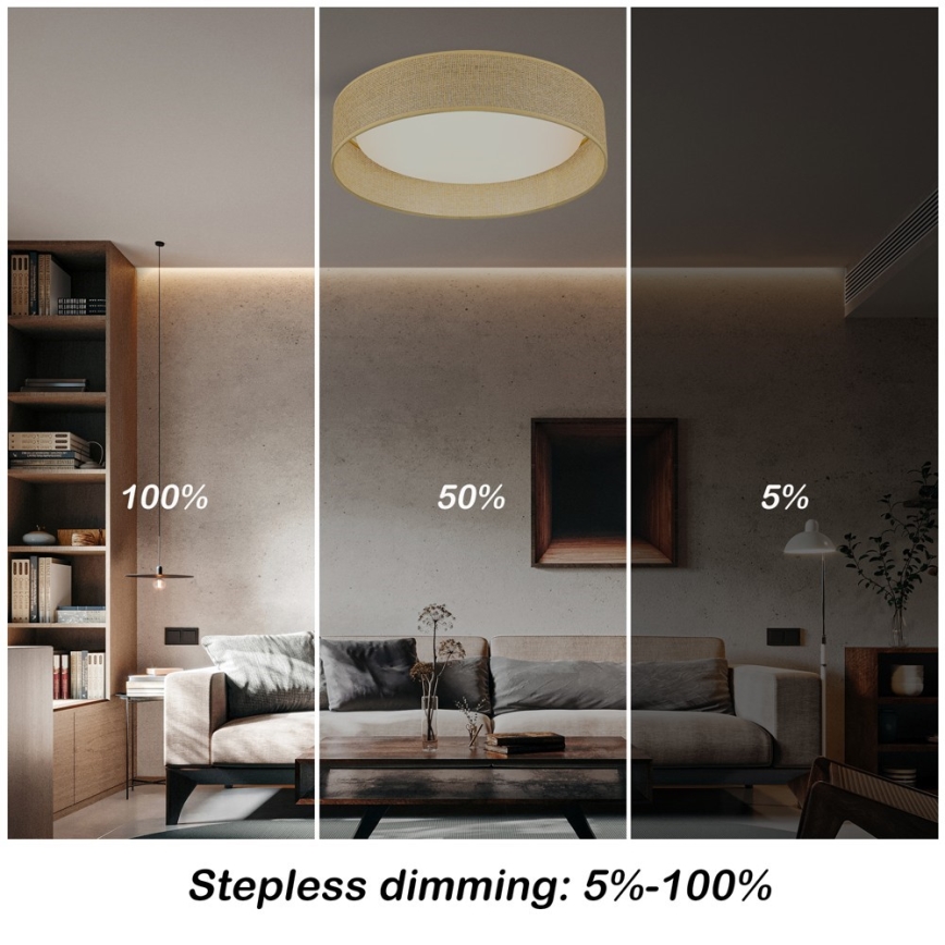 Immax NEO 07289L - LED+CCT Dimmable Ceiling Light LONA LED/36W/230V 3000-6000K Wi-Fi Tuya Ø 45.5 cm + Remote Control