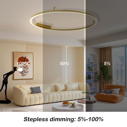 Immax NEO 07290-120G - FINO LED Dimmable CCT Ceiling Light LED/55W/230V 2700–6500K Tuya Ø 120 cm with Remote Control