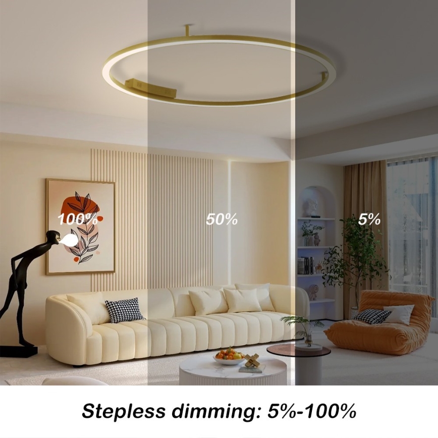 Immax NEO 07290-120G - FINO LED Dimmable CCT Ceiling Light LED/55W/230V 2700–6500K Tuya Ø 120 cm with Remote Control