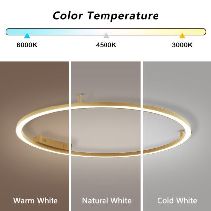 Immax NEO 07290-120G - FINO LED Dimmable CCT Ceiling Light LED/55W/230V 2700–6500K Tuya Ø 120 cm with Remote Control