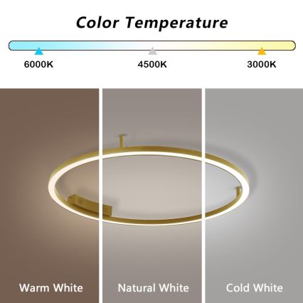 Immax NEO 07291-80G - LED+CCT Dimmable Ceiling Light FINO LED/55W/230V 2700-6500K Tuya Ø 80 cm + Remote Control