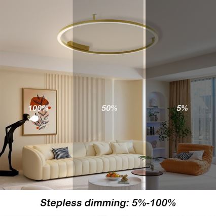 Immax NEO 07291-80G - LED+CCT Dimmable Ceiling Light FINO LED/55W/230V 2700-6500K Tuya Ø 80 cm + Remote Control