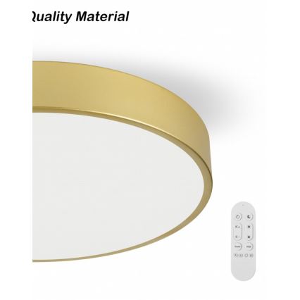 Immax NEO 07292L - Dimmable LED ceiling light NEO LITE SEMPLICI LED/36W/230V 3000–6000K Ø 40 cm Wi‑Fi Tuya gold + remote control
