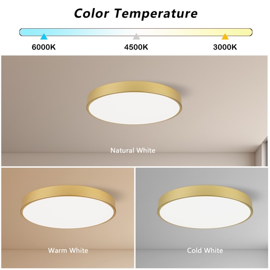 Immax NEO 07293L - LED+CCT Dimmable Ceiling Light SEMPLICI LED/60W/230V 2700–6500K Ø 60 cm + Remote Control