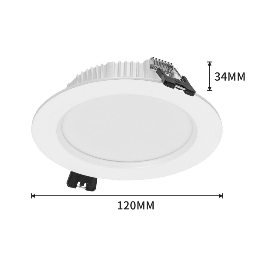 Immax NEO 07294L - LED Dimmable Recessed Downlight DOWN LED/12W/230V Wi‑Fi Tuya Ø 12 cm White