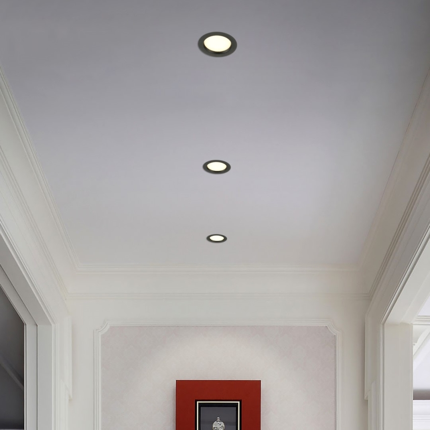 Immax NEO 07294L - Dimmable LED recessed downlight DOWN LED/12W/230V Wi-Fi Tuya Ø 12 cm black