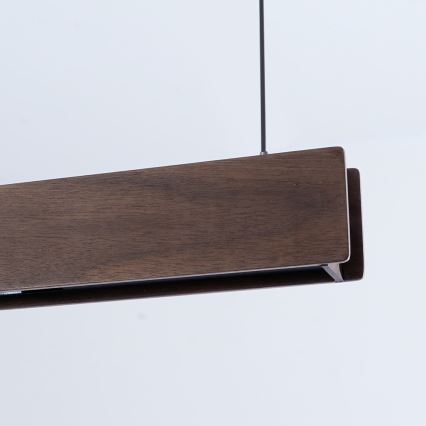 Immax NEO 07301L - MADEIRA Dimmable LED Pendant on Cable LED/33W/230V Tuya Wi‑Fi 152 cm Walnut + Remote Control
