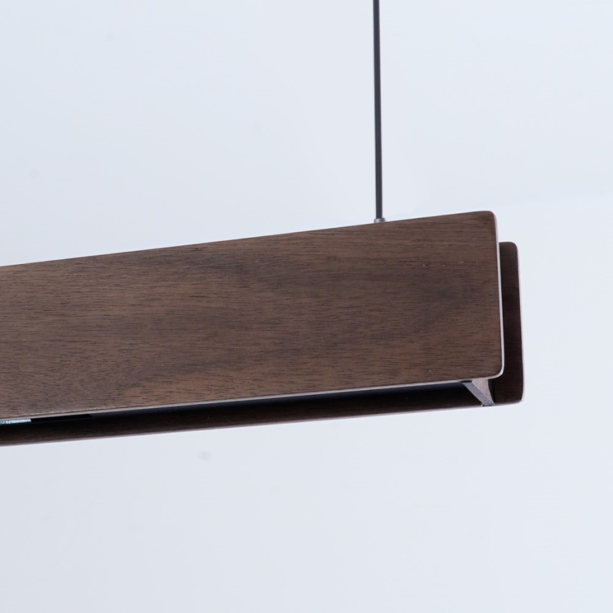 Immax NEO 07301L - MADEIRA Dimmable LED Pendant on Cable LED/33W/230V Tuya Wi‑Fi 152 cm Walnut + Remote Control
