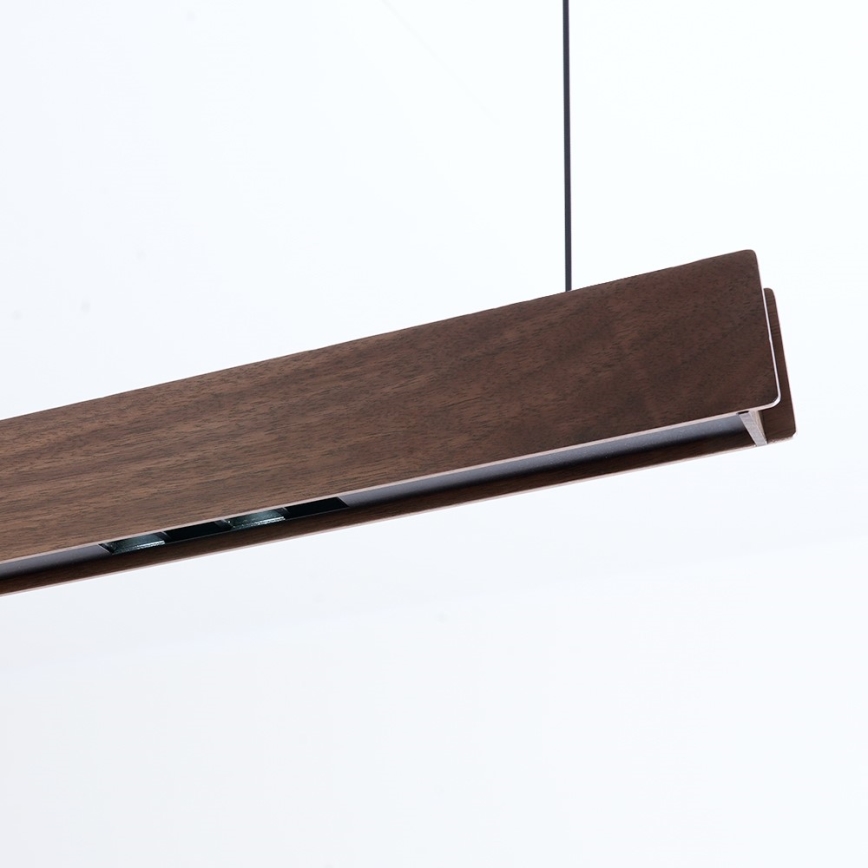 Immax NEO 07302L - LED Dimmable pendant light on cable MADEIRA LED/44W/230V Wi-Fi Tuya 202 cm walnut + remote control