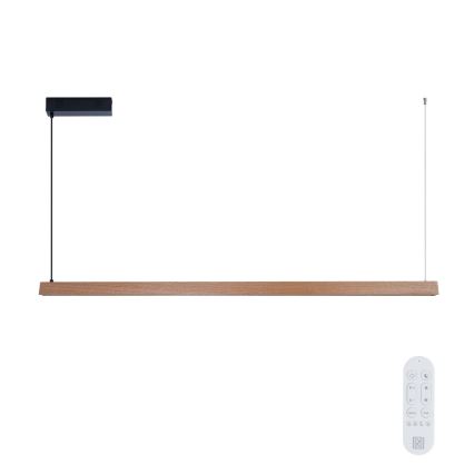 Immax NEO 07304L - Dimmable LED pendant light on cable MADEIRA LED/33W/230V Tuya Wi‑Fi 152 cm oak + remote control