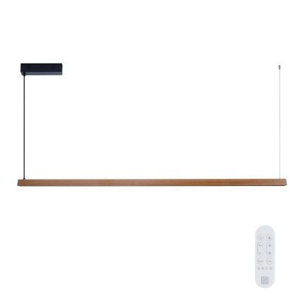 Immax NEO 07305L - MADEIRA LED dimmable cable-suspended pendant light LED/44W/230V Wi-Fi Tuya 202 cm oak + remote control