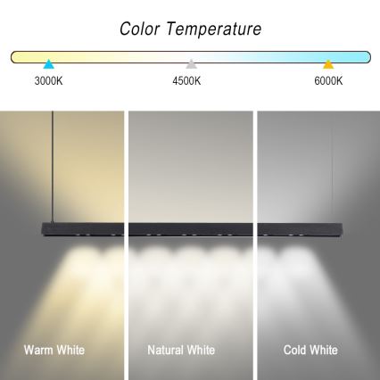 Immax NEO 07306L - LED Dimmable Pendant on Cable MADEIRA LED/26W/230V Tuya Wi-Fi 122 cm Black + Remote Control