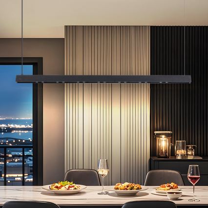 Immax NEO 07306L - LED Dimmable Pendant on Cable MADEIRA LED/26W/230V Tuya Wi-Fi 122 cm Black + Remote Control