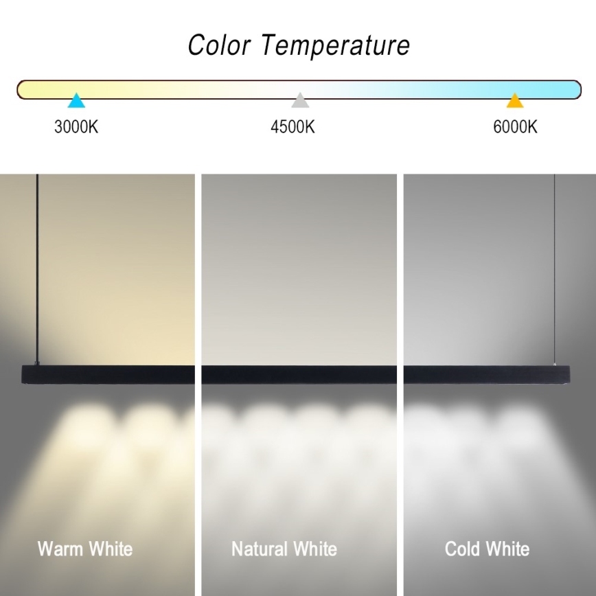 Immax NEO 07307L - MADEIRA Dimmable LED Cable Pendant Light LED/33W/230V Tuya Wi‑Fi 152 cm Black + Remote Control