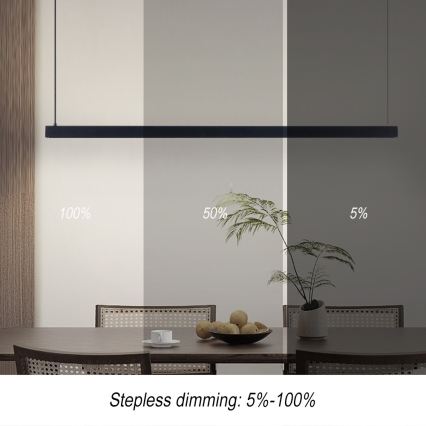 Immax NEO 07307L - MADEIRA Dimmable LED Cable Pendant Light LED/33W/230V Tuya Wi‑Fi 152 cm Black + Remote Control