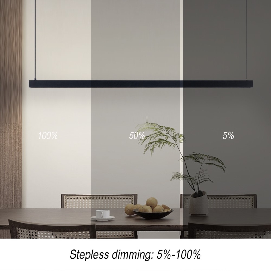 Immax NEO 07307L - MADEIRA Dimmable LED Cable Pendant Light LED/33W/230V Tuya Wi‑Fi 152 cm Black + Remote Control