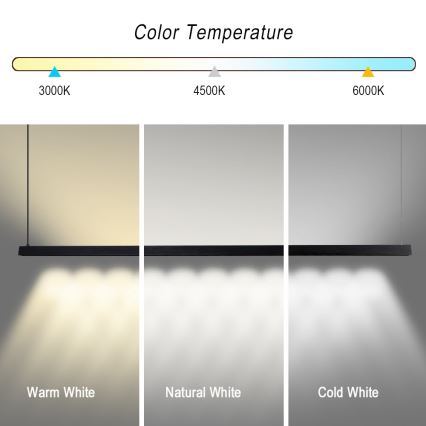 Immax NEO 07308L - MADEIRA Dimmable LED pendant on cable LED/44W/230V Wi‑Fi Tuya 202 cm Black + remote control