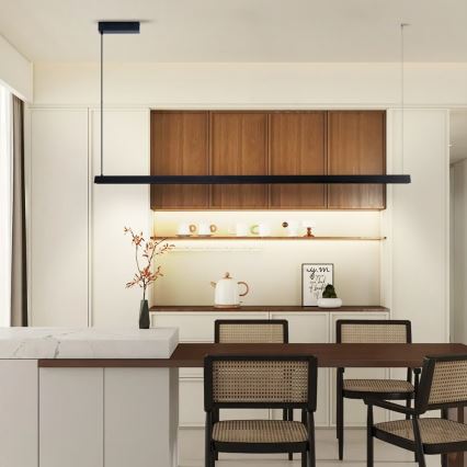 Immax NEO 07308L - MADEIRA Dimmable LED pendant on cable LED/44W/230V Wi‑Fi Tuya 202 cm Black + remote control