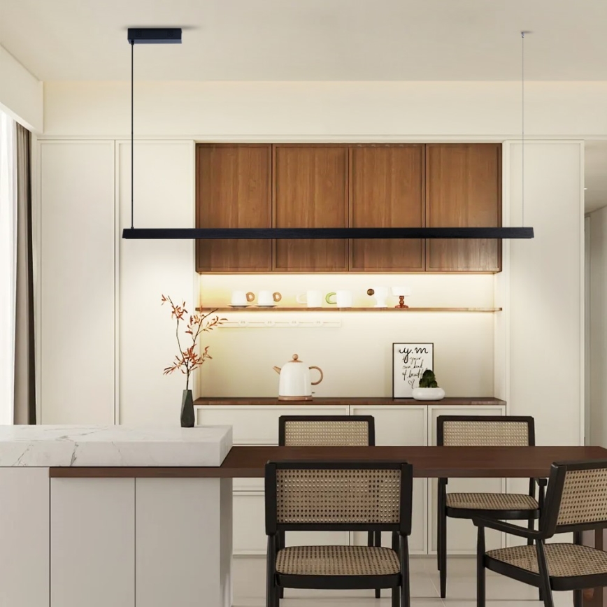 Immax NEO 07308L - MADEIRA Dimmable LED pendant on cable LED/44W/230V Wi‑Fi Tuya 202 cm Black + remote control