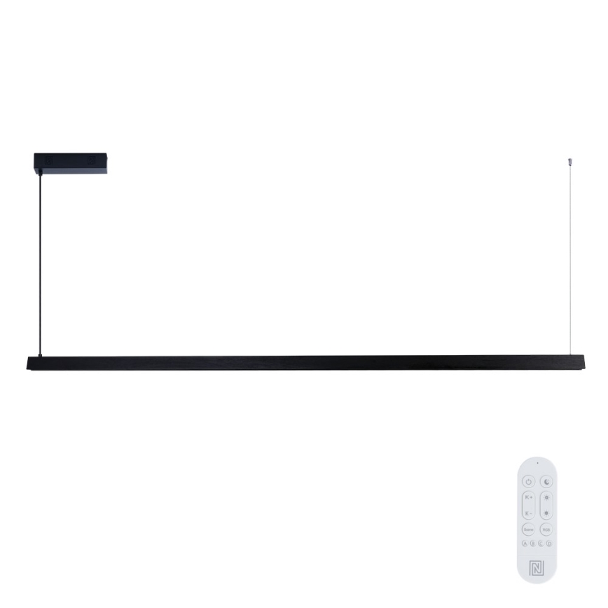 Immax NEO 07308L - MADEIRA Dimmable LED pendant on cable LED/44W/230V Wi‑Fi Tuya 202 cm Black + remote control