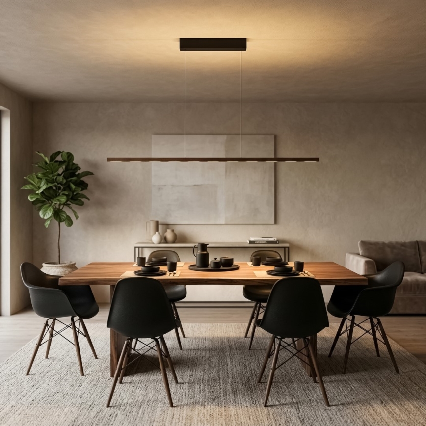 Immax NEO 07309L - MADEIRA LED Dimmable Cable Pendant with Sensor LED/37W/230V 157 cm Walnut