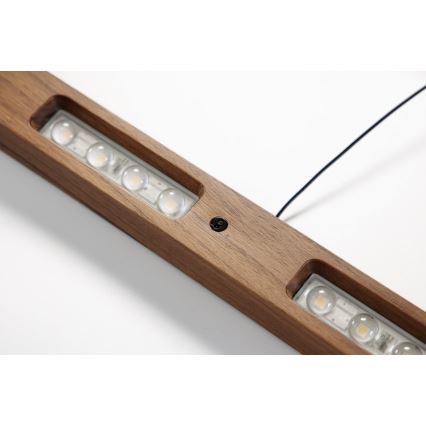 Immax NEO 07309L - MADEIRA LED Dimmable Cable Pendant with Sensor LED/37W/230V 157 cm Walnut