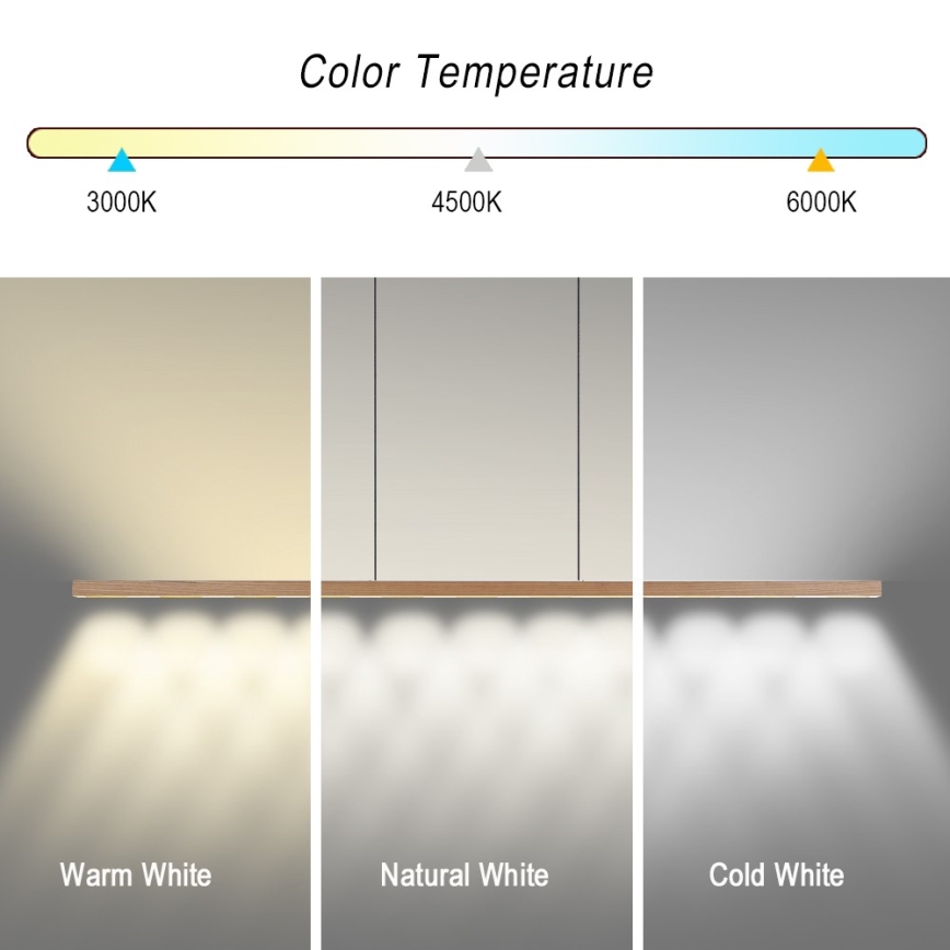 Immax NEO 07310L - MADEIRA LED Dimmable Pendant on Cable with Sensor LED/37W/230V 157 cm Ash