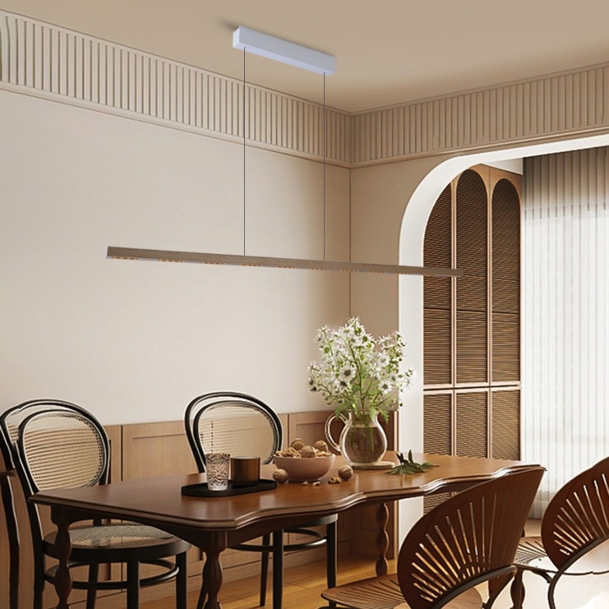 Immax NEO 07310L - MADEIRA LED Dimmable Pendant on Cable with Sensor LED/37W/230V 157 cm Ash