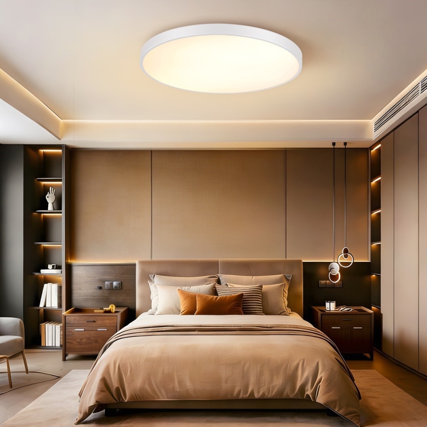 Immax NEO 07315L - SEMPLICI LED dimmable ceiling light LED/96W/230V Ø 80 cm Tuya Wi-Fi white + remote control