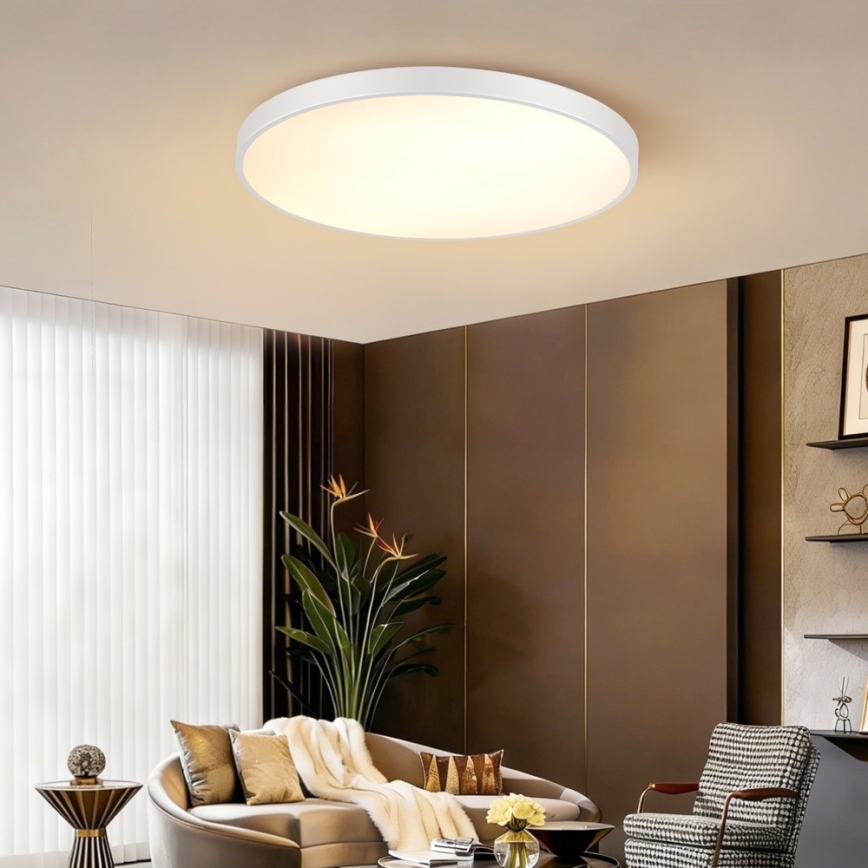 Immax NEO 07315L - SEMPLICI LED dimmable ceiling light LED/96W/230V Ø 80 cm Tuya Wi-Fi white + remote control