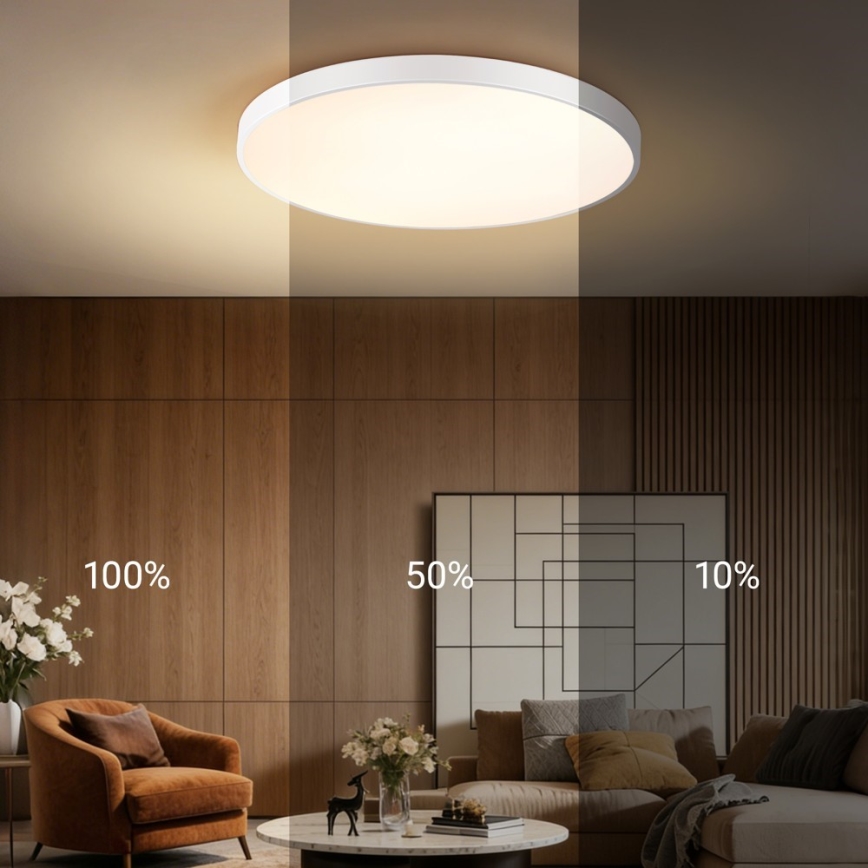 Immax NEO 07315L - SEMPLICI LED dimmable ceiling light LED/96W/230V Ø 80 cm Tuya Wi-Fi white + remote control