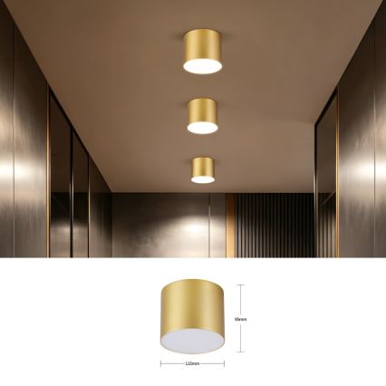 Immax NEO 07317L - RONDATE LED/18W/230V Dimmable ceiling light, Ø 11,5cm, Wi-Fi Tuya, gold