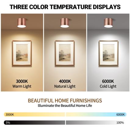 Immax NEO 07319L - LED Dimmable ceiling light RONDATE LED/18W/230V dia. 11.5 cm Wi-Fi Tuya Rose Gold