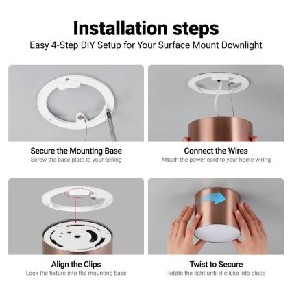 Immax NEO 07319L - LED Dimmable ceiling light RONDATE LED/18W/230V dia. 11.5 cm Wi-Fi Tuya Rose Gold
